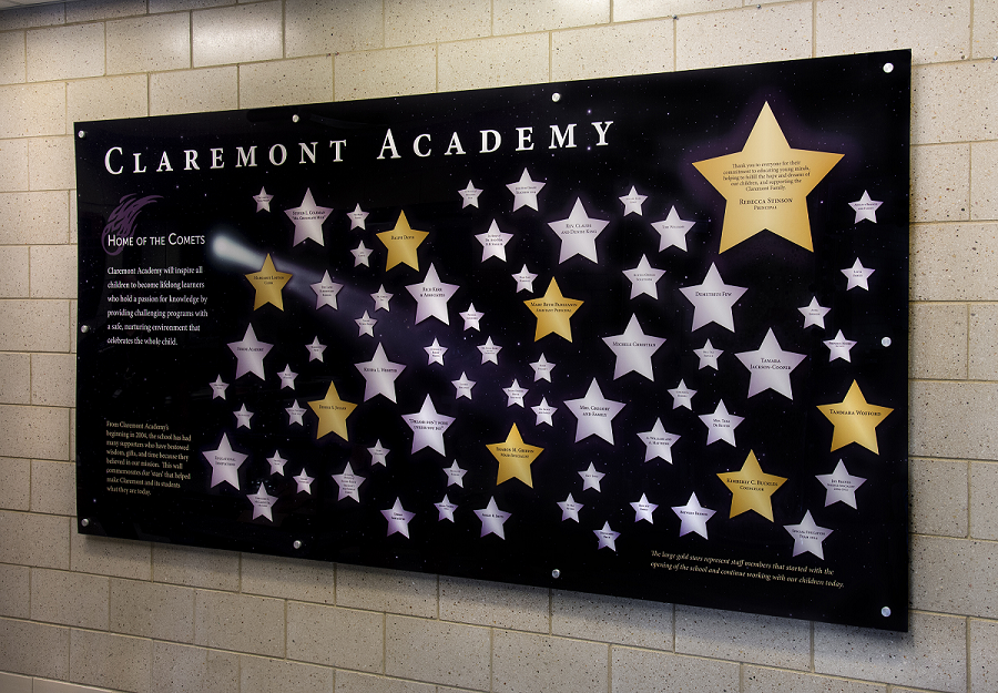 University Donor Recognition Wall