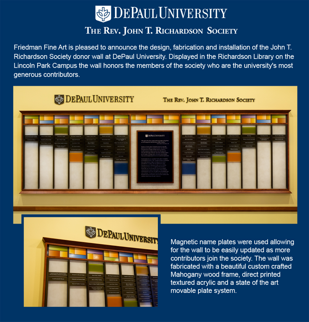 DePaul University Donor Wall