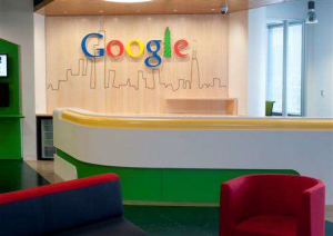 Google's Chicago Skyline Outline Graphic