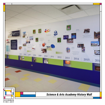 History Wall at Science and Arts Academy