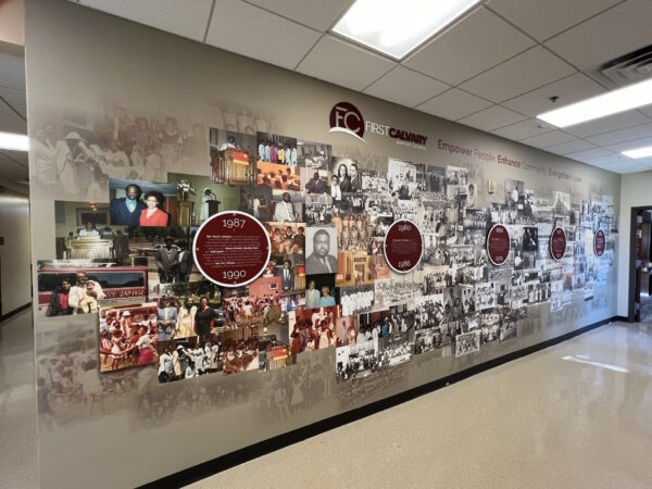 church timeline wall