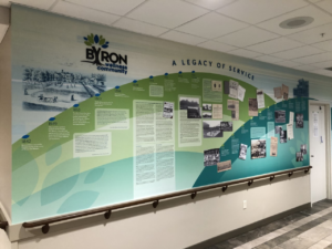 timeline wall corporate